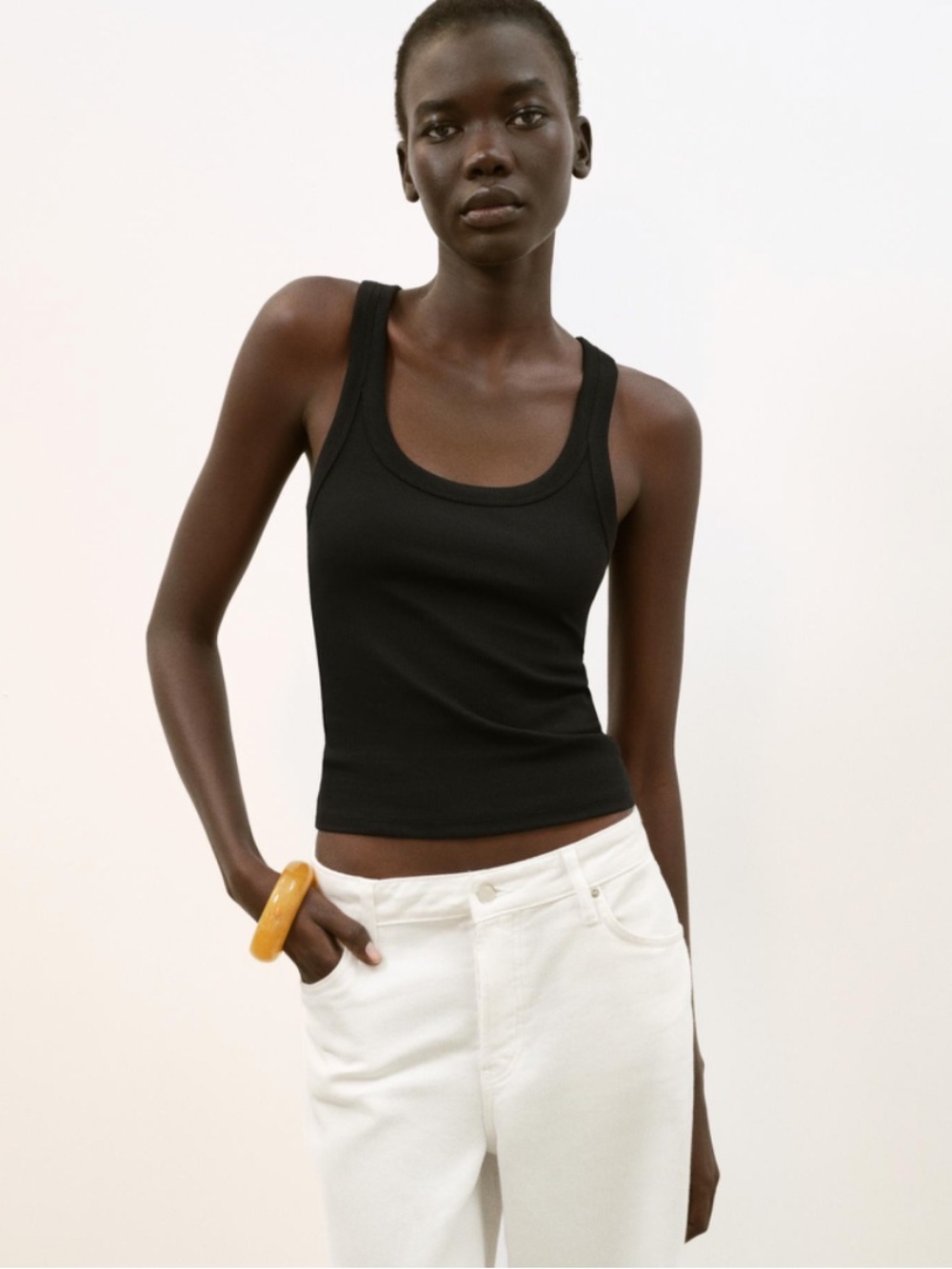 Zara Ribbed Tank Top